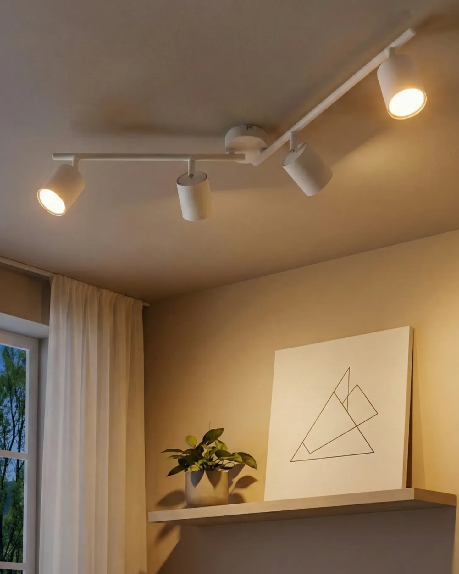 Lampa spot 4-punktowa NYANDO Metal Biały