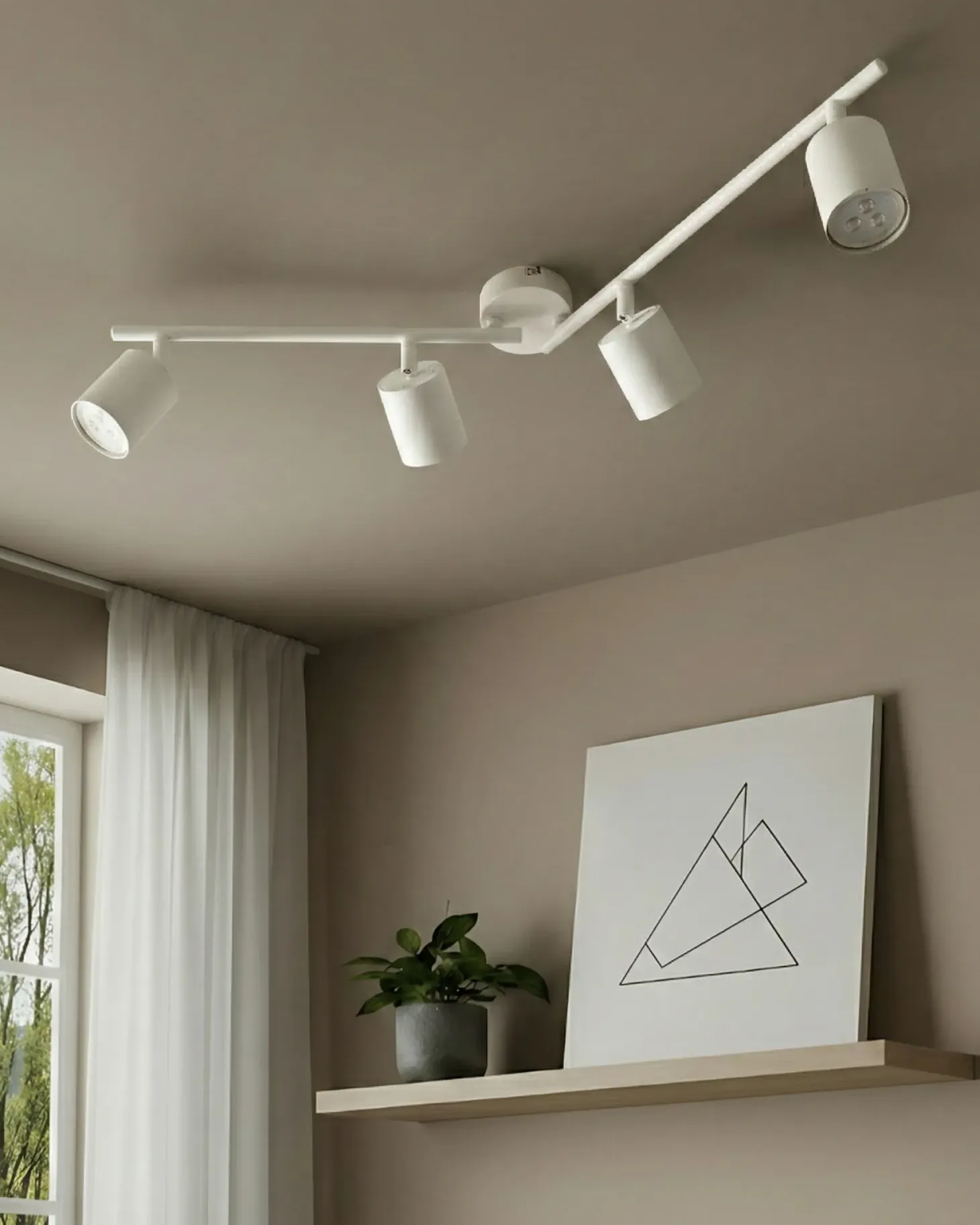 Lampa spot 4-punktowa NYANDO Metal Biały