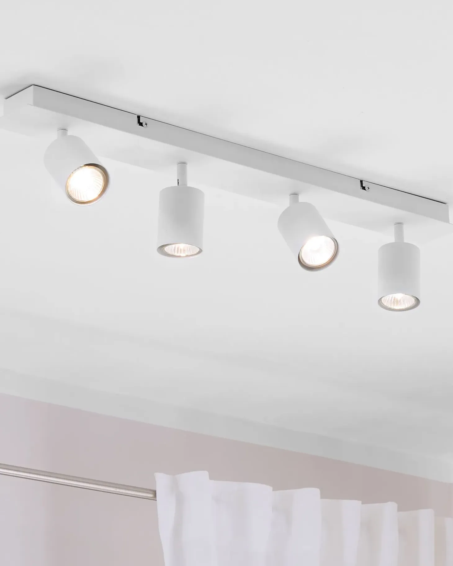 Lampa spot 4-punktowa TIGRIS Biały Metal Regulowana