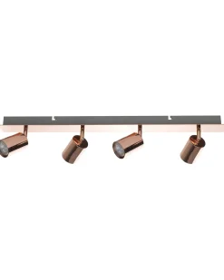Lampa spot 4-punktowa TIGRIS Miedziany Metal Regulowana