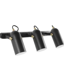 Lampa spot 3-punktowa TYRIA Czarny Metal Regulowana