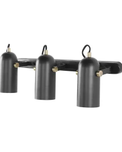 Lampa spot 3-punktowa TYRIA Czarny Metal Regulowana