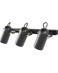 Lampa spot 3-punktowa TYRIA Czarny Metal Regulowana