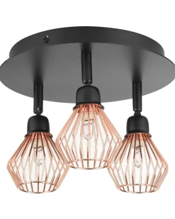 Lampa spot 3-punktowa VOLGA Regulowana Metal Czarny