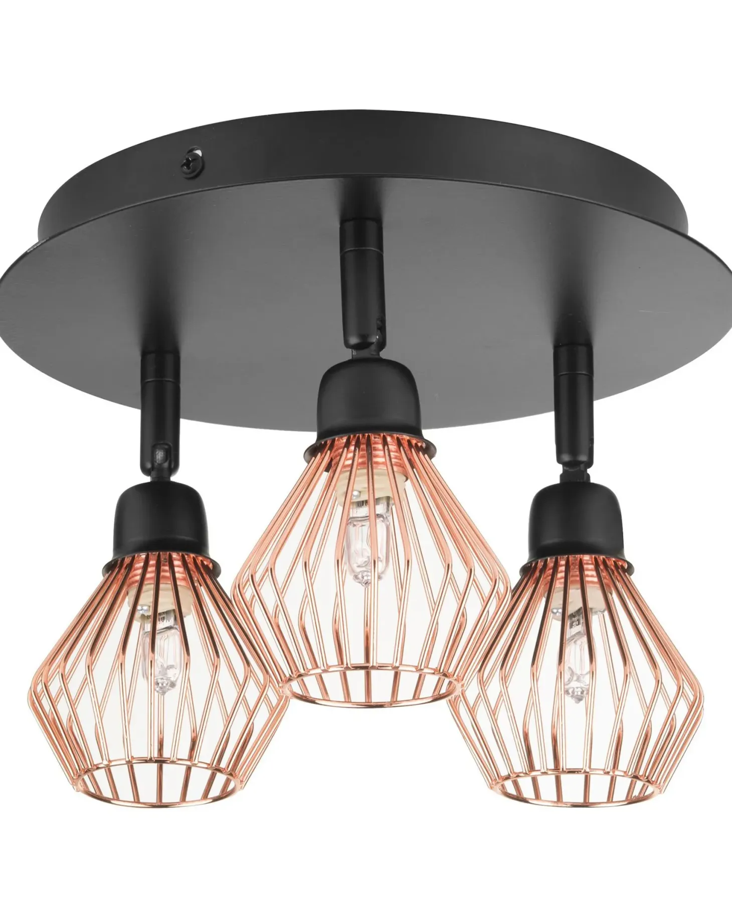 Lampa spot 3-punktowa VOLGA Regulowana Metal Czarny