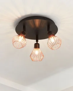 Lampa spot 3-punktowa VOLGA Regulowana Metal Czarny