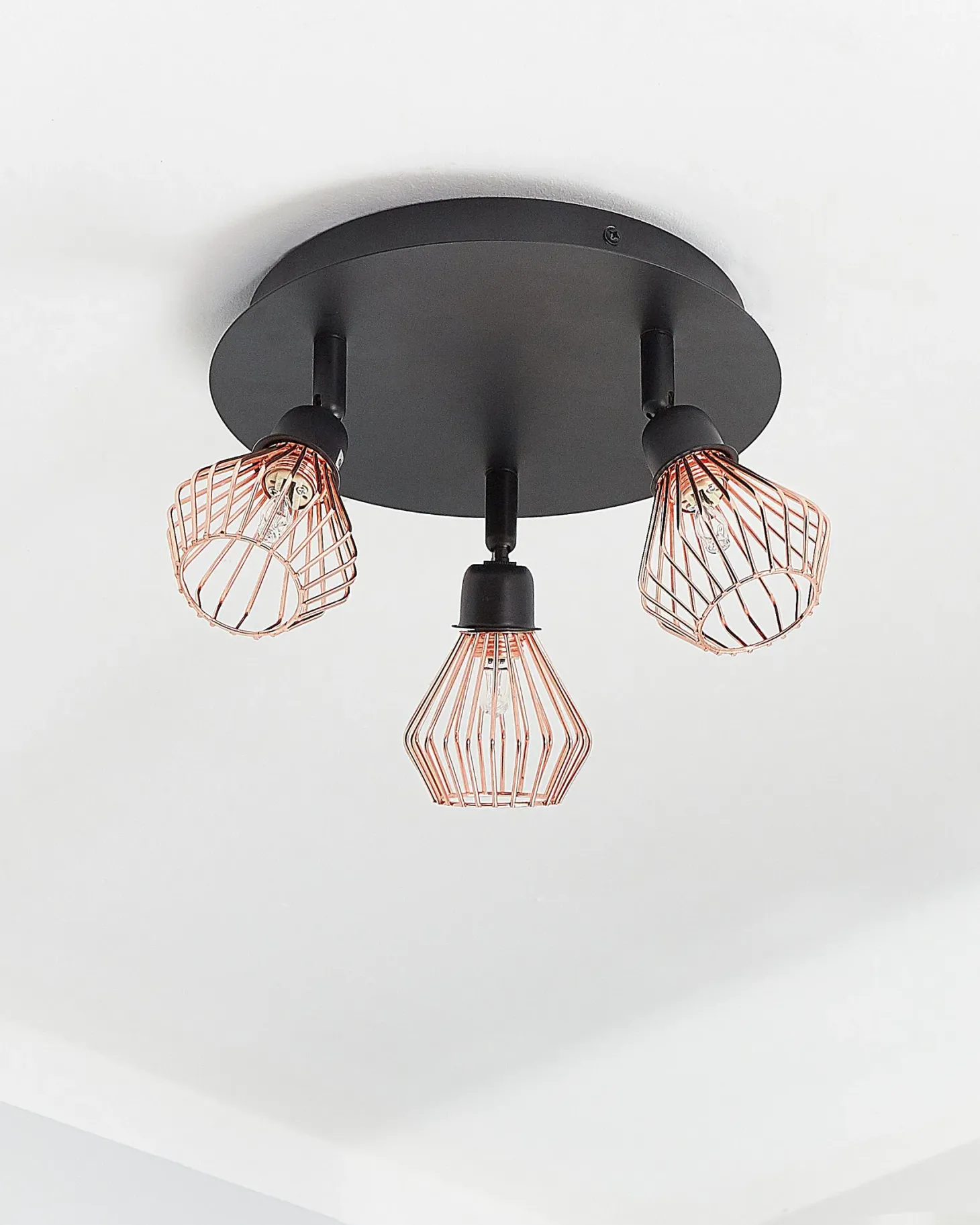 Lampa spot 3-punktowa VOLGA Regulowana Metal Czarny