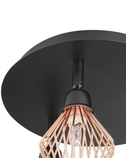 Lampa spot 3-punktowa VOLGA Regulowana Metal Czarny