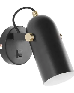 Lampa spot TYRIA Czarny Metal Regulowana
