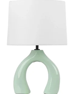 Lampa stołowa ABBIE Ceramika Jasnozielony