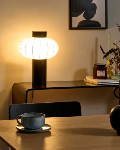 Lampa stołowa ABENS Drewno Czarny