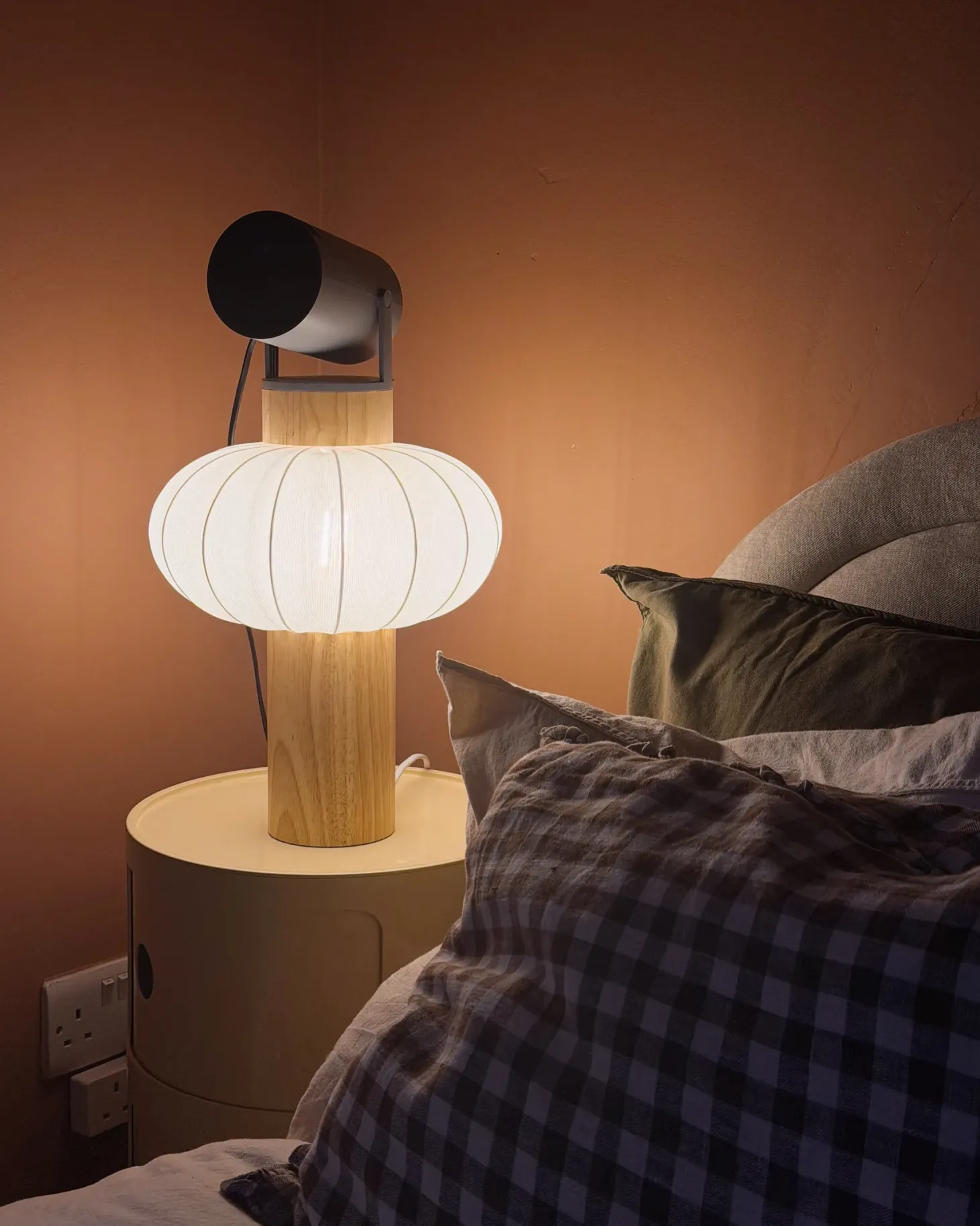 Lampa stołowa ABENS Drewno Jasnobrązowy