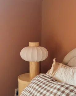 Lampa stołowa ABENS Drewno Jasnobrązowy