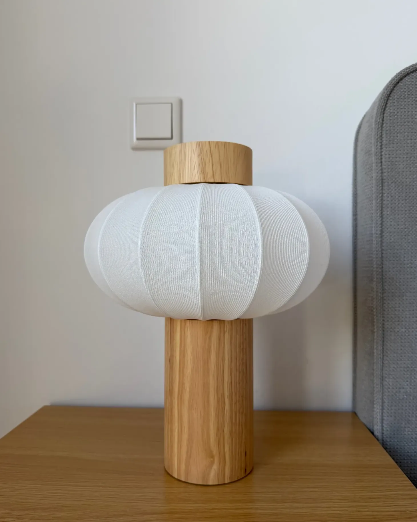 Lampa stołowa ABENS Drewno Jasnobrązowy