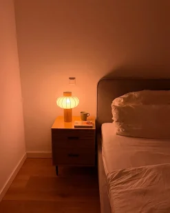 Lampa stołowa ABENS Drewno Jasnobrązowy