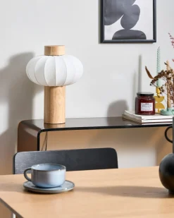Lampa stołowa ABENS Drewno Jasnobrązowy