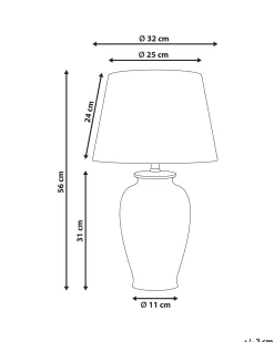 Lampa stołowa ACROSSO Porcelana Biały
