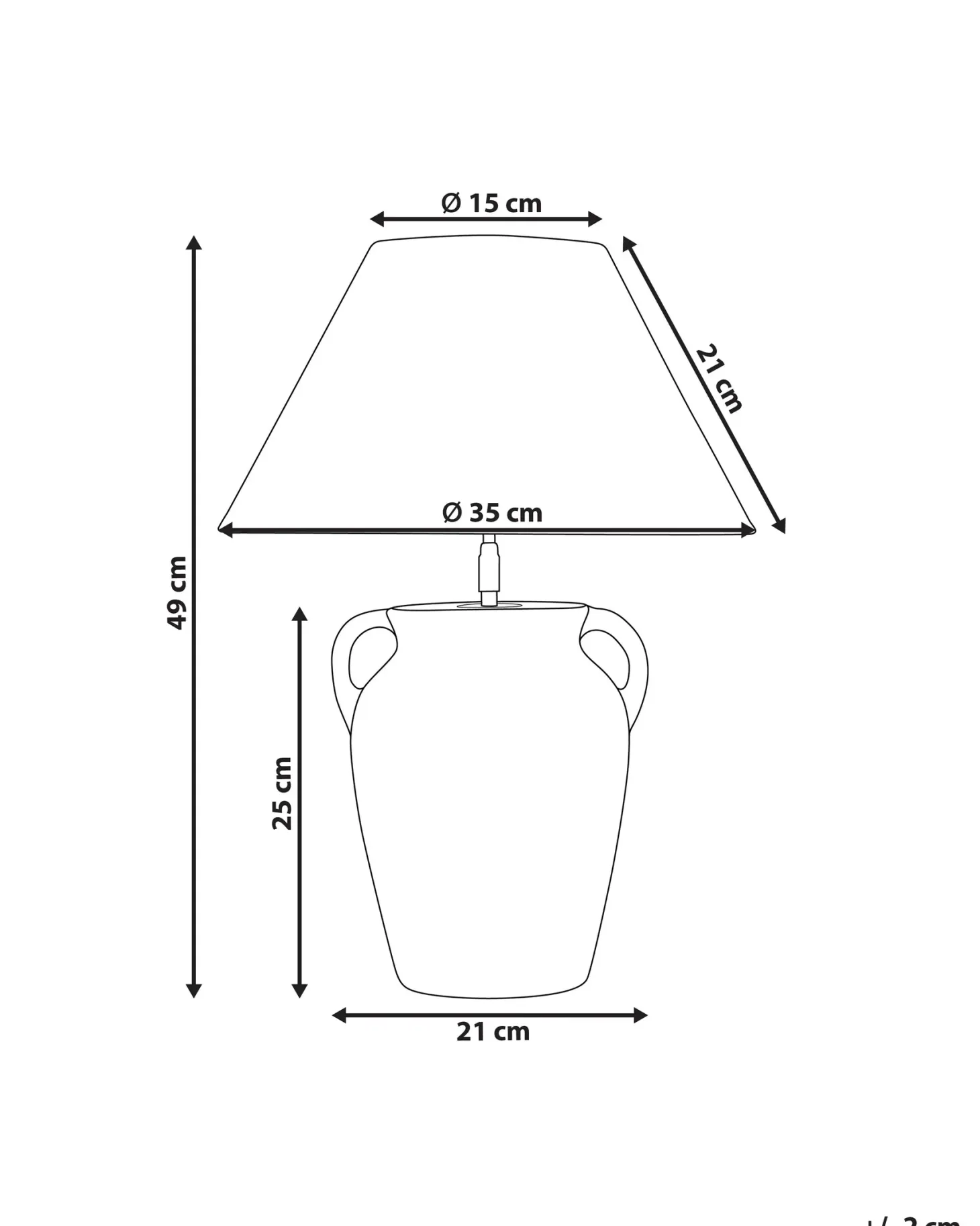 Lampa stołowa AGEFET Ceramika Szary