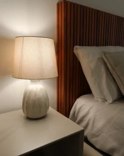 Lampa stołowa AGUAN Ceramika Jasnobeżowy