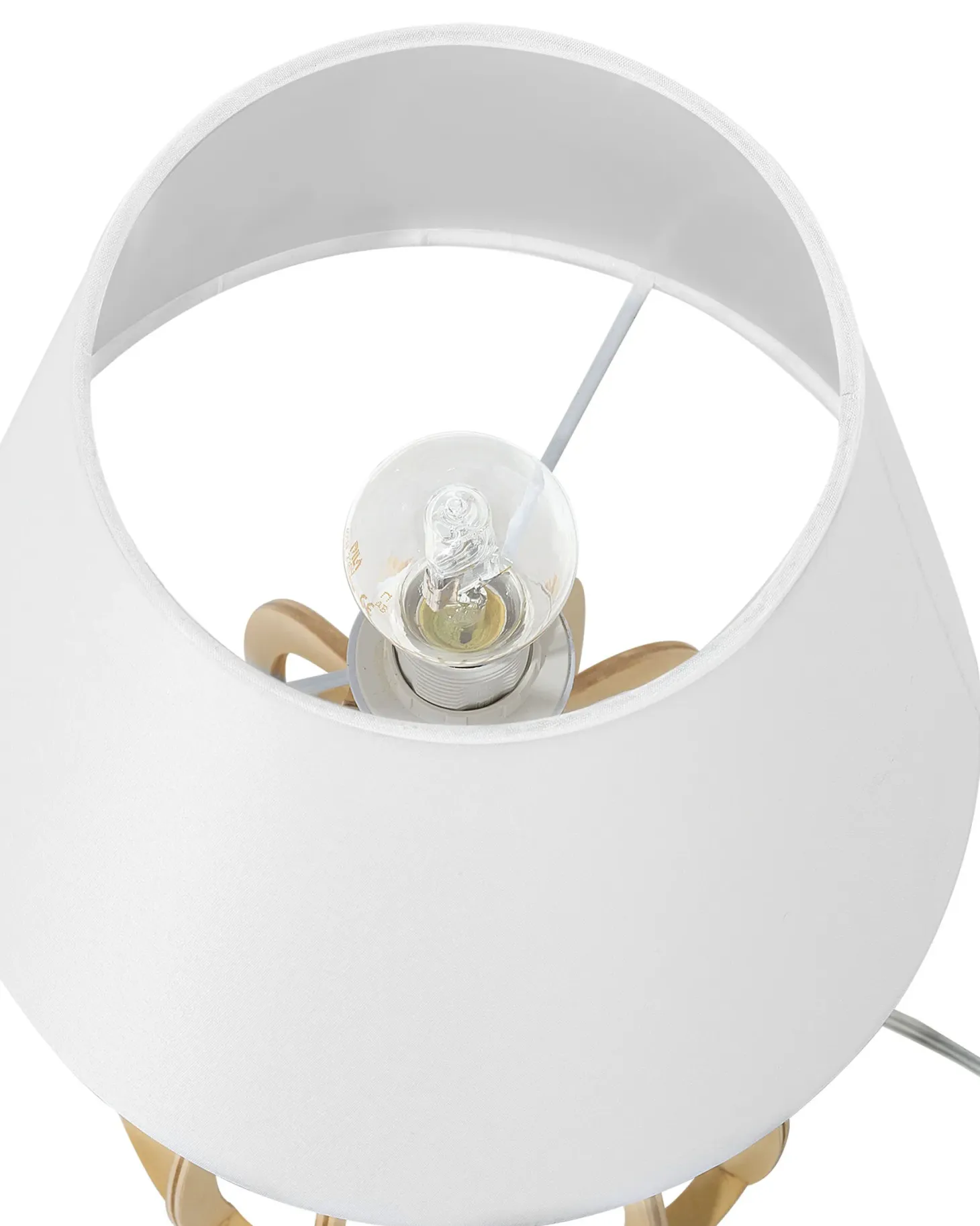 Lampa stołowa AGUEDA Brązowy/ biały