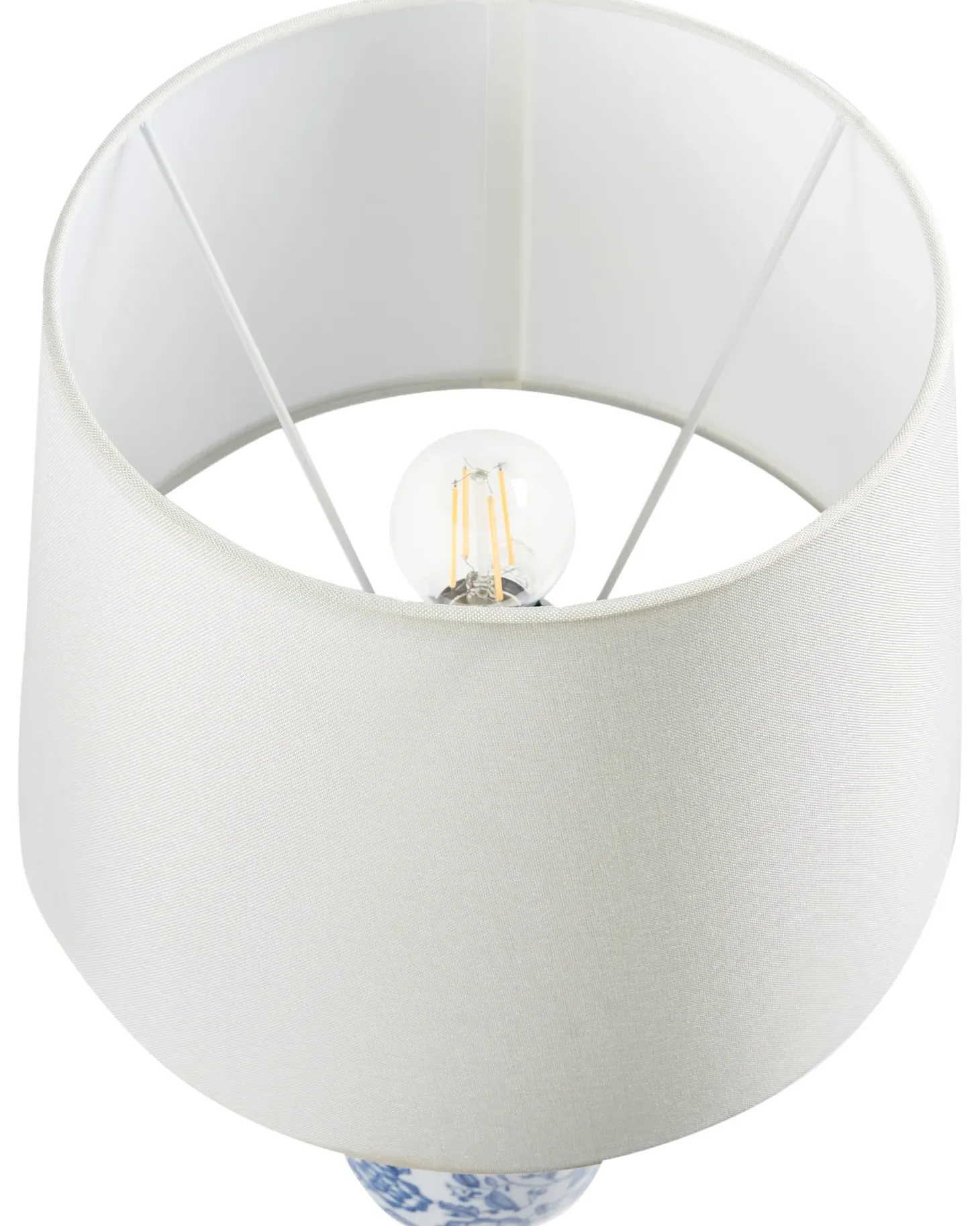 Lampa stołowa AIBONITO Porcelana Biały/ niebieski