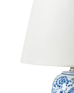 Lampa stołowa AIBONITO Porcelana Biały/ niebieski