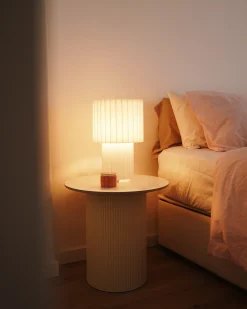 Lampa stołowa ALFEIOS Len Biały