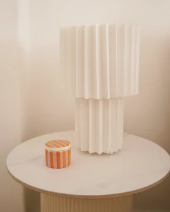 Lampa stołowa ALFEIOS Len Biały