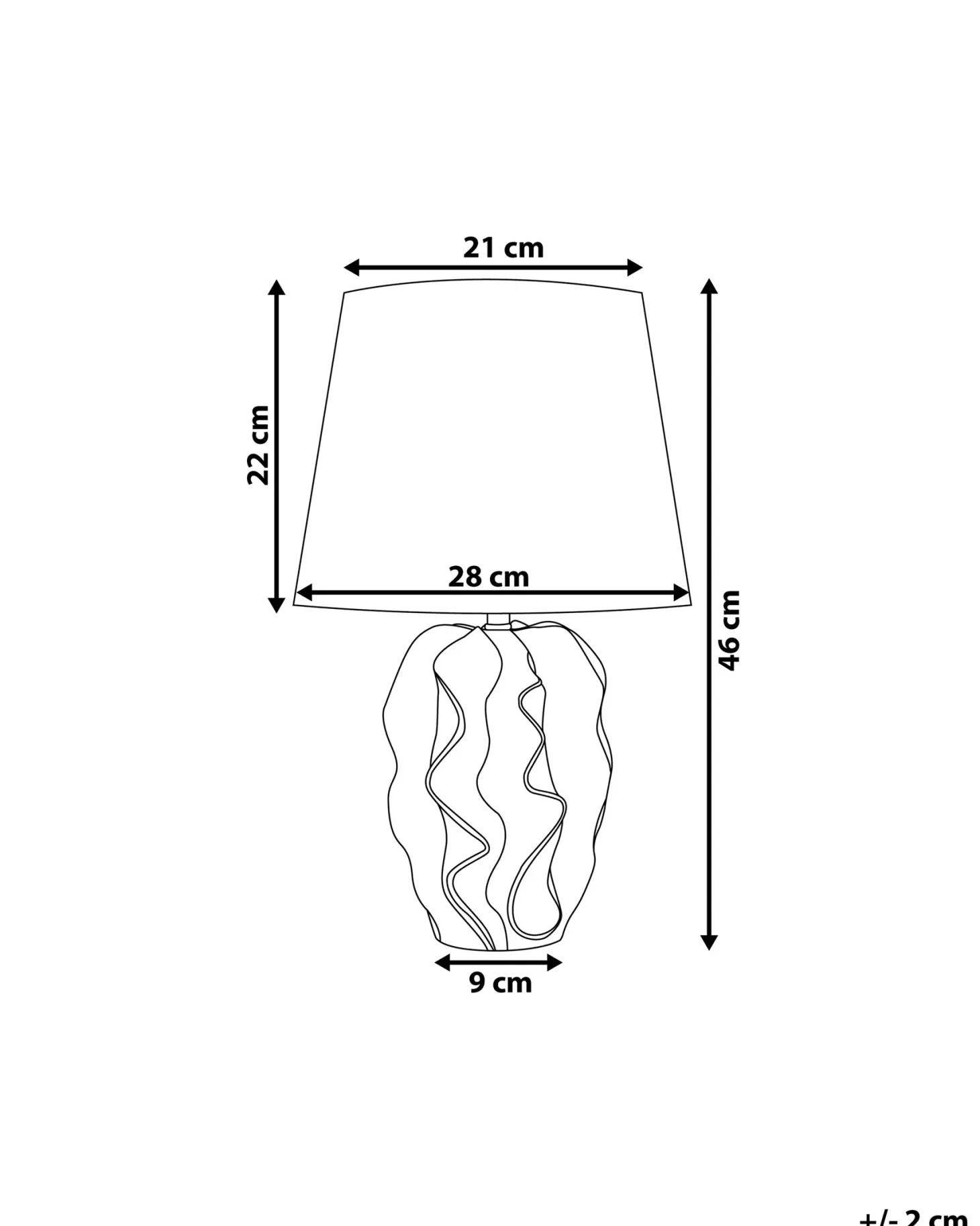 Lampa stołowa ALLIKA Ceramika Złoty