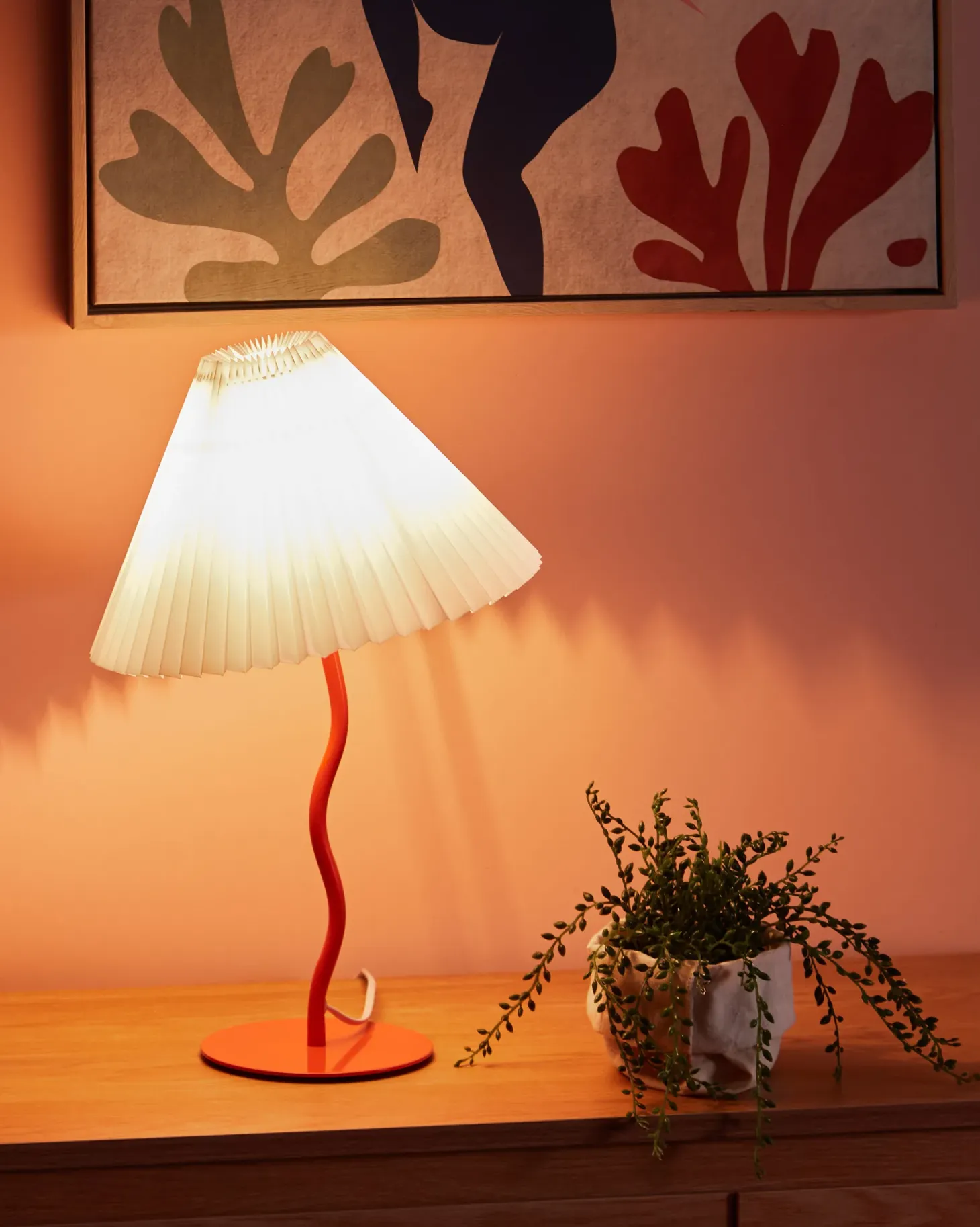 Lampa stołowa ALWERO Metal Pomarańczowy