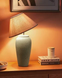 Lampa stołowa AMBLO Ceramika Złamana biel