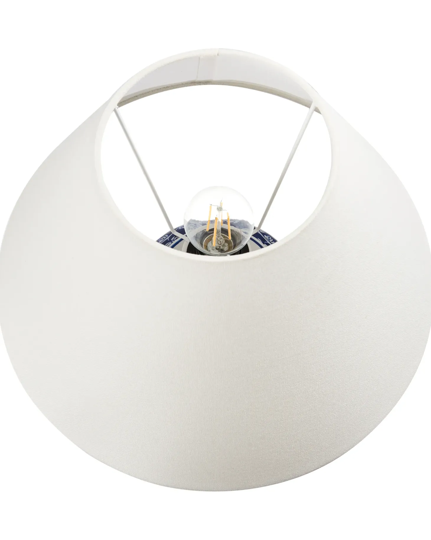 Lampa stołowa ANGELES Porcelana Niebieski