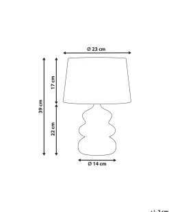 Lampa stołowa ARAPEY Papier-mâché Biały