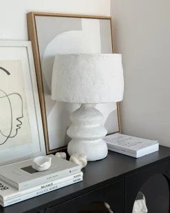 Lampa stołowa ARAPEY Papier-mâché Biały