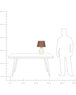 Lampa stołowa ARCOS Ceramika Biały