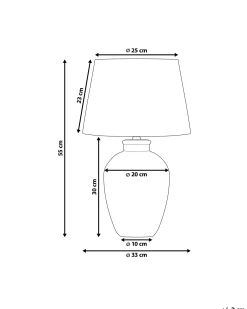Lampa stołowa ARCOS Ceramika Biały