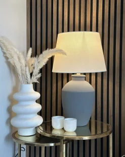 Lampa stołowa ARCOS Ceramika Szary