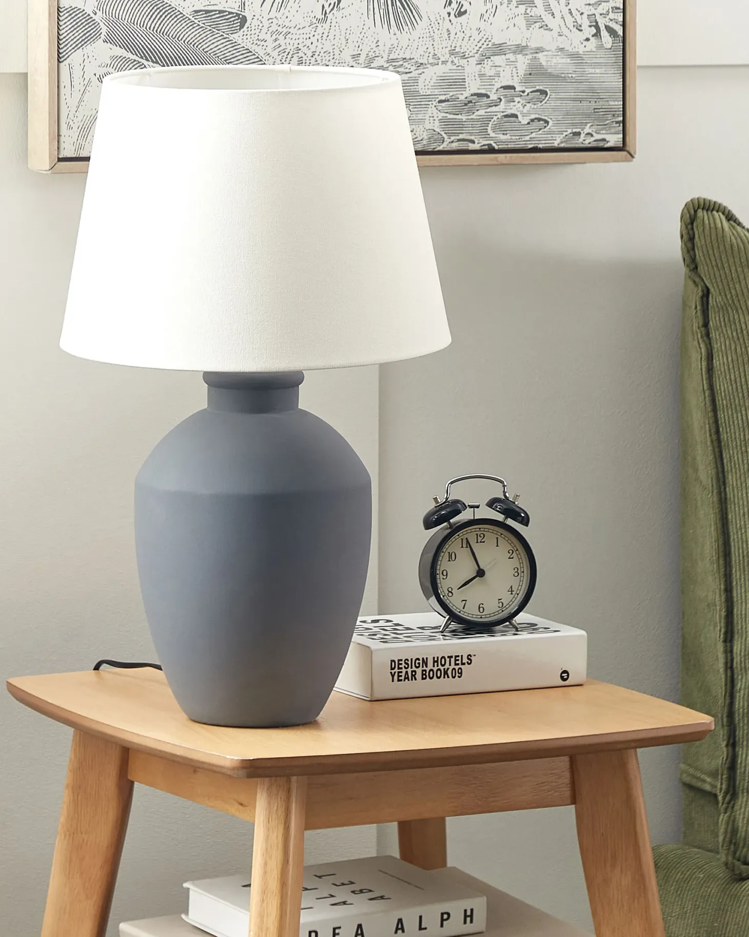 Lampa stołowa ARCOS Ceramika Szary