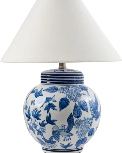 Lampa stołowa ARUNCA Porcelana Biały/ niebieski