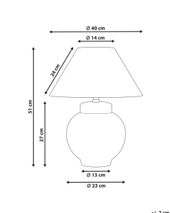 Lampa stołowa ARUNCA Porcelana Biały/ niebieski