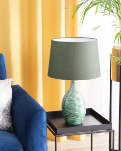Lampa stołowa ATSAS Ceramika Ciemnozielony