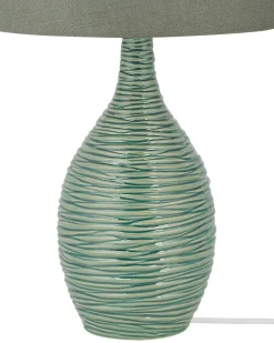 Lampa stołowa ATSAS Ceramika Ciemnozielony