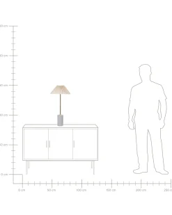 Lampa stołowa BALUARTE Len syntetyczny Beżowy