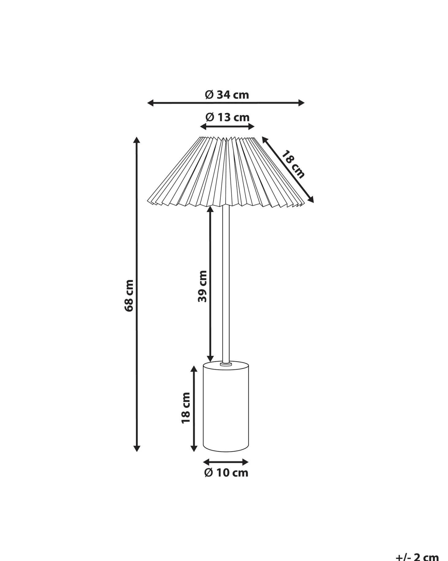 Lampa stołowa BALUARTE Len syntetyczny Beżowy