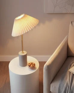 Lampa stołowa BALUARTE Len syntetyczny Beżowy