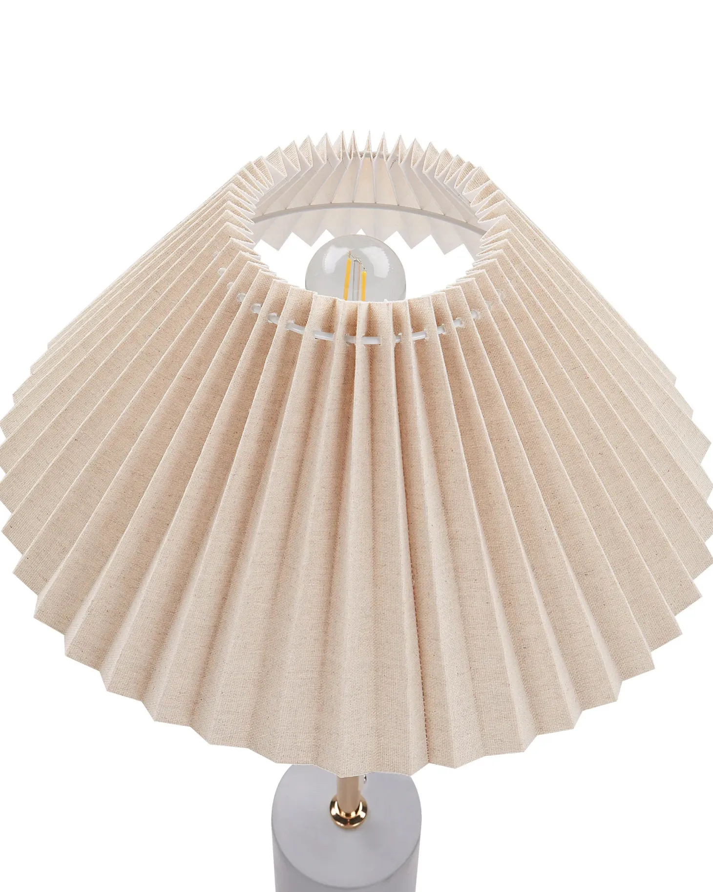 Lampa stołowa BALUARTE Len syntetyczny Beżowy