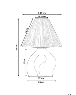 Lampa stołowa BARBAS Ceramika Naturalny