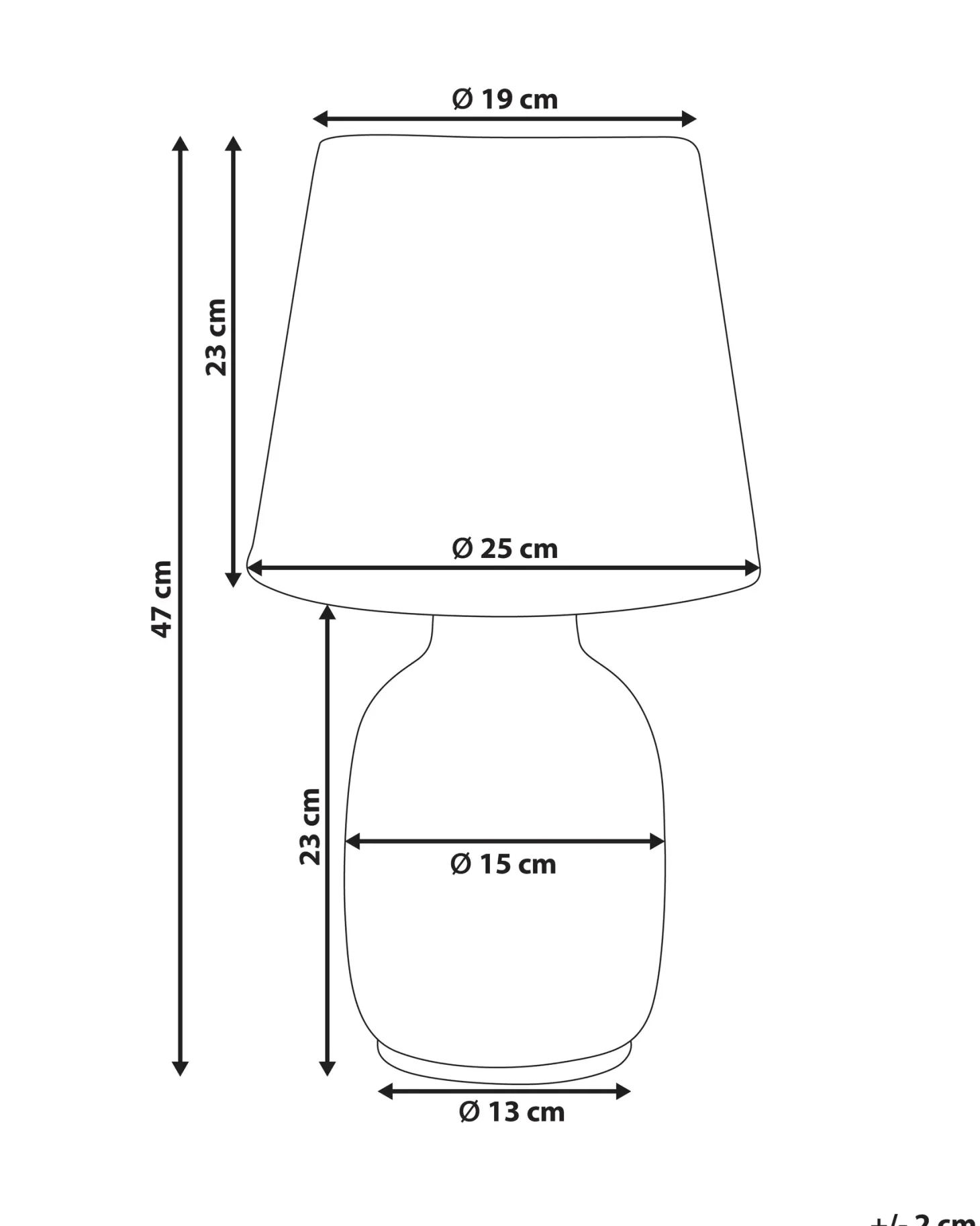 Lampa stołowa BARTANG Ceramika Biały