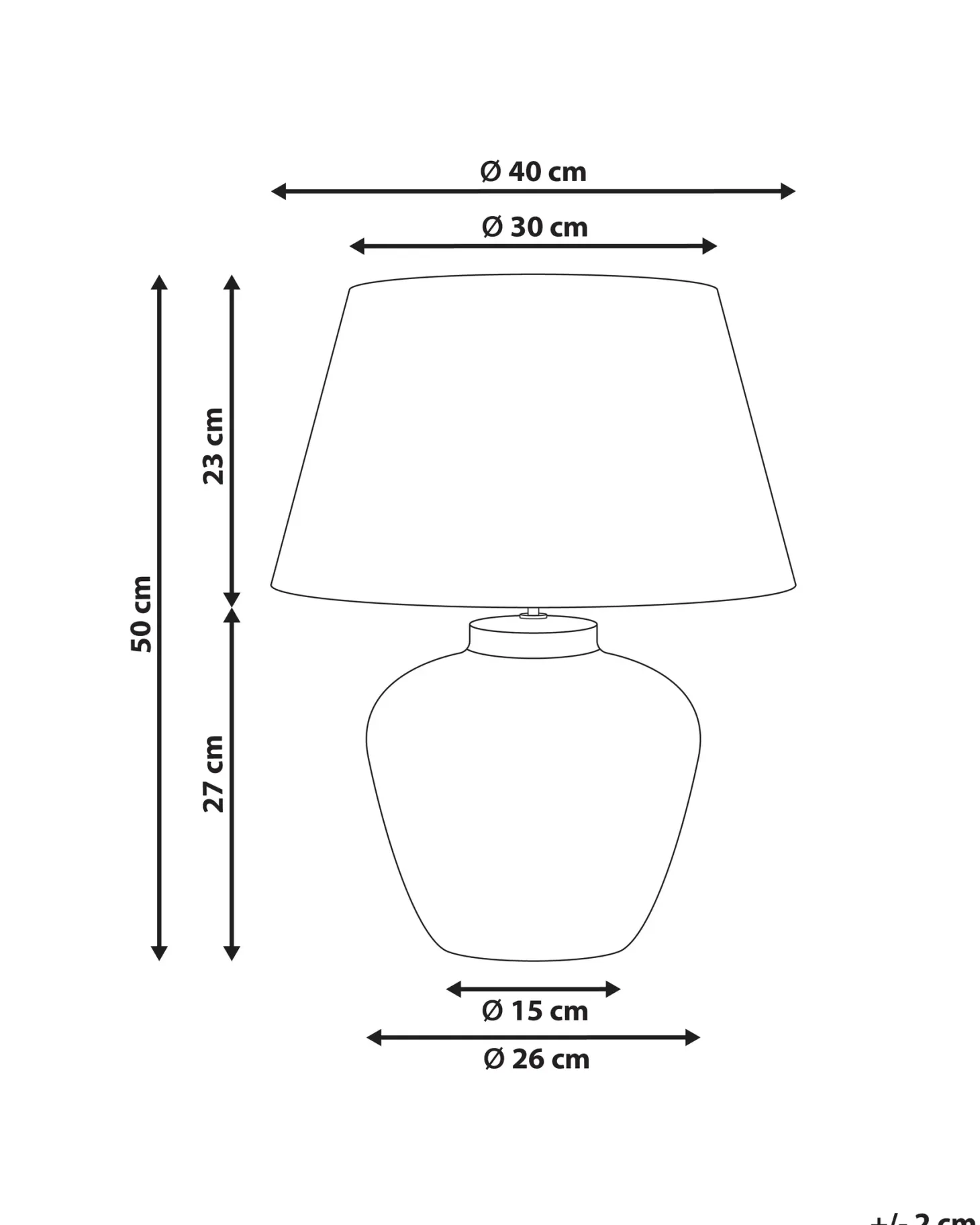 Lampa stołowa BARTON Ceramika Brązowy
