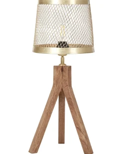 Lampa stołowa BEKI Drewno mango Brązowy